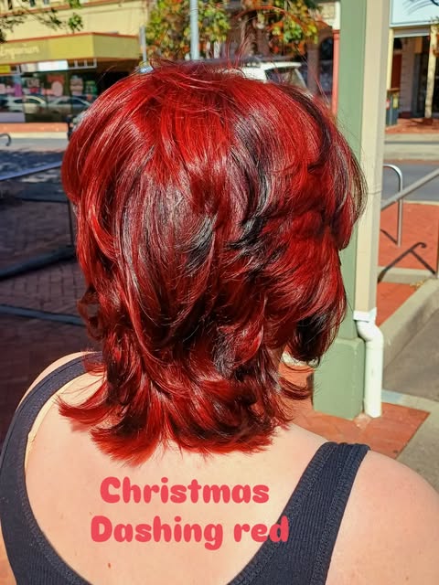 A bold Christmas red colour